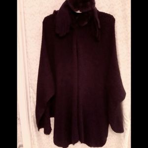 Hoody Poncho with matching gloves